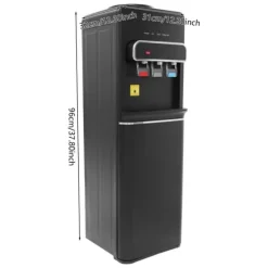 Vattenautomat, Funktioner för varmt och kallt vatten, Golvstående design,svart
