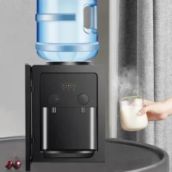 Vattendispenser - Bänkmodell - Varmt/Kallt Vatten - Spänning 220V 50Hz - 550W Värme, 75W Kyla - Flöde 4 L/h ≥90°C, 1 L/h ≤15°C - Svart