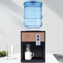 Vattendispenser - Bordsvattenkylare - Varm/Kall - Snabb Kylning & Uppvärmning - Tryckknapp - Kompakt - 3,5–18,9 L