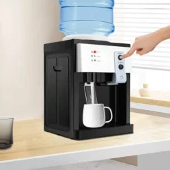 Vattendispenser & vattenkylare - HS-09 Bordsmodell - Varm & kall - 550W uppvärmning - 75W kylning - Avtagbar design - PP & 304 rostfritt stål - Vit