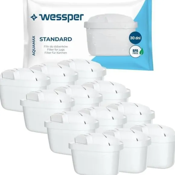 Vattenfilter - WESSPER - Wessper för Brita Maxtra - Paket med 12 - 150 Liter - Vit