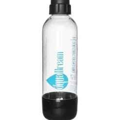 Vattenflaska för kolsyrare, svart, AQUADREAM, 1,1 l