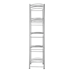 Vattenkannahållare 5-lager, Dubbelrad för 10 flaskor, Silvergrå Plastställ med Stödsystem