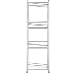 Vattenkannahållare 4-vånings, Enkelrads vattenflaskställ för 4 flaskor, Silver, hållbar design, kompakt och praktisk