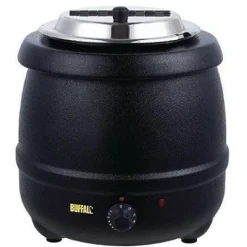 Vattenkokare för buffelsoppa. 10 liter. Svart