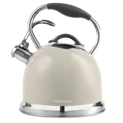 Vattenkokare med visselpipa 2,4 L Vintage Cuisine Cream