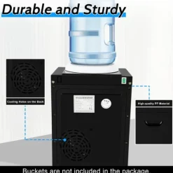 Vattenkylare/Vattendispenser - Bordsmodell - 5 Gallon (18,9 L) - Varm & Kall 8–90 °C - Plast - Champagne