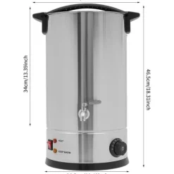 Vaxljusstillverkare, 15 liter, 1800 watt, Temperaturintervall 30-110℃, Dubbelringuppvärmning, Inbyggt skydd mot torrkokning