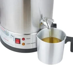 Vaxsmältare för ljus - Smältgryta med kran - 10 L - 304 Rostfritt Stål - Termostat 30–110 °C - 1800 W - 220–240 V - Silver