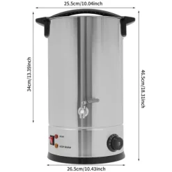 Vaxsmältare, högkvalitativt rostfritt stål, justerbar temperaturkontroll, 15L