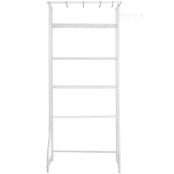 Över Tvättmaskin Hylla, Enkelrad 3-Vånings Förvaringsställ, Vit, för Torktumlare och Tvättmaskin