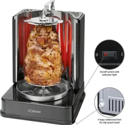 Vertikalt spett - BOMANN - DVG 3006 CB Svart - 1400 Watt - Blinkers - Fettfri grill