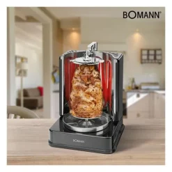 Vertikalt spett - BOMANN - DVG 3006 CB Svart - 1400 Watt - Blinkers - Fettfri grill