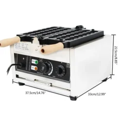 Våffeljärn, Effekt 1500W, Spänning 220V, Justerbar Temperatur 50-300°C, Bakplåtens Storlek 30,5 x 29 cm, Timerintervall 1-5 minuter