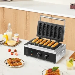 Våffelpinnemaskin 6ST, 1500W, Hög Effektivitet, Perfekt för Restaurang och Café, Kommersial, Lång Livslängd