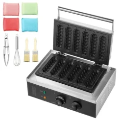 Våffelpinnemaskin 6ST, 1500W, Hög Effektivitet, Perfekt för Restaurang och Café, Kommersial, Lång Livslängd