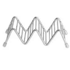 V-formad tacohållare i rostfritt stål för majs- och vårrullar - 2-3 galler - 6,3x13,5x4,5 cm