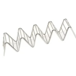 V-formad tacohållare i rostfritt stål - 4-5 galler - Matställ för hemmakök - 6,3x22,5x4,5 cm/2,5x8,9x1,8in