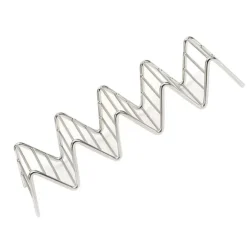 V-formad tacohållare i rostfritt stål - 4-5 galler - Matställ för hemmakök - 6,3x22,5x4,5 cm/2,5x8,9x1,8in