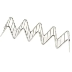 V-formad tacohållare i rostfritt stål - 4-5 galler - Matställ för hemmakök - 6,3x22,5x4,5 cm/2,5x8,9x1,8in