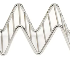 V-formad tacohållare i rostfritt stål - 4-5 galler - Matställ för hemmakök - 6,3x22,5x4,5 cm/2,5x8,9x1,8in