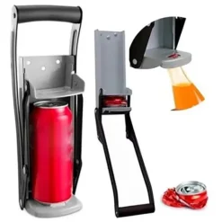 Väggmonterad aluminiumburkkross med mjukt handtag för enkel återvinning