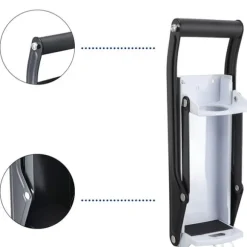 Väggmonterad burkkross stark metall, mjukt handtag halkfri matta Lättkrossande burkkross för plåtbjörn, burk vit