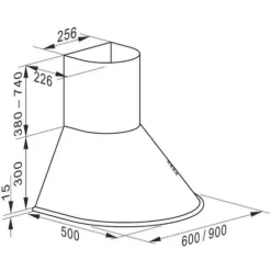 Väggmonterad fläkt - KAISER - A 9423 BE - 90 cm - 910 m³/h - 3 hastigheter - Svart Belle Époque