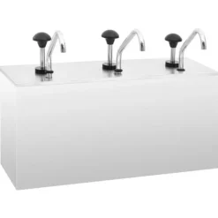 vidaXL Dressingbehållare rostfritt stål 3 x 3,5 L - Såsbehållare