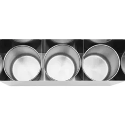 vidaXL Dressingbehållare rostfritt stål 3 x 3,5 L - Såsbehållare