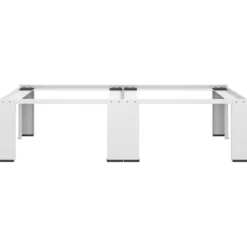 vidaXL Dubbel förhöjningssockel för tvättmaskin och torktumlare vit