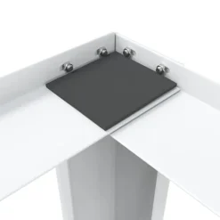 vidaXL Dubbel förhöjningssockel för tvättmaskin och torktumlare vit