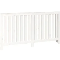 vidaXL Elementskydd vit 153x19x84 cm massiv furu - Tillbehör till värmeelement