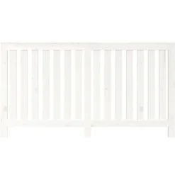 vidaXL Elementskydd vit 153x19x84 cm massiv furu - Tillbehör till värmeelement