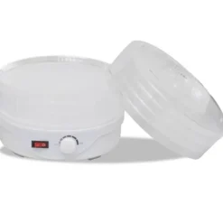 vidaXL Frukt-/svamptork med 6 stapelbara torkgaller (rund) - Köksutrustning