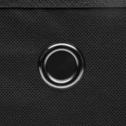 vidaXL Förvaringslådor med lock 4 st svart 32x32x32 cm tyg - Förvaringslådor