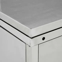 vidaXL Skjul till fyra sopkärl 240 L rostfritt stål - Ställningar till sopkärl