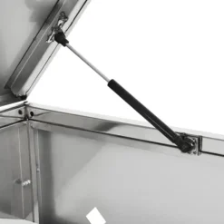 vidaXL Skjul till fyra sopkärl 240 L rostfritt stål - Ställningar till sopkärl