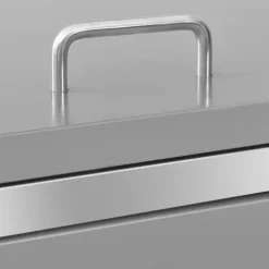 vidaXL Skjul till fyra sopkärl 276,5x77,5x112,5 cm rostfritt stål - Ställningar till sopkärl