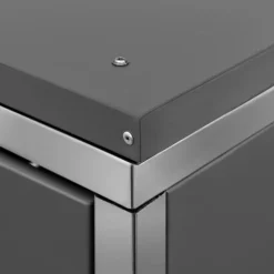 vidaXL Skjul till två sopkärl 138x77,5x112,5 cm rostfritt stål - Ställningar till sopkärl