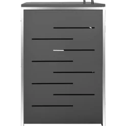 vidaXL Skjul till två sopkärl 138x77,5x112,5 cm rostfritt stål - Ställningar till sopkärl