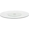 vidaXL Snurrbar serveringsbricka transparent 60 cm härdat glas - Serveringsfat