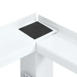 vidaXL Sockel för tvättmaskin med utdragbar hylla vit