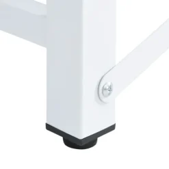 vidaXL Sockel för tvättmaskin med utdragbar hylla vit