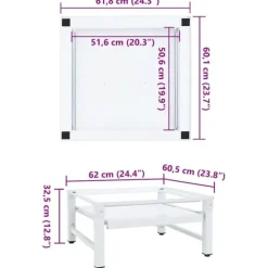 vidaXL Sockel för tvättmaskin med utdragbar hylla vit