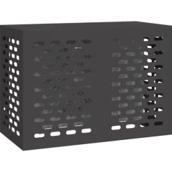 vidaXL Svart Stål 100 x 50 x 70 cm Hållbar Klimatanläggningstäckning