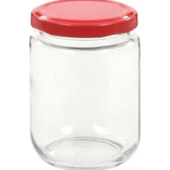 vidaXL Syltburkar i glas med röda lock 96 st 230 ml - Honungsburkar