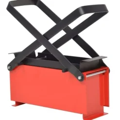 vidaXL Återvinning pappersvikt stål 34x14x14 cm svart och rött 142921