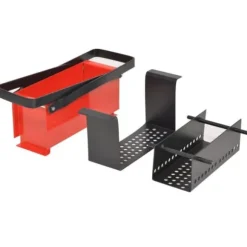 vidaXL Återvinning pappersvikt stål 34x14x14 cm svart och rött 142921