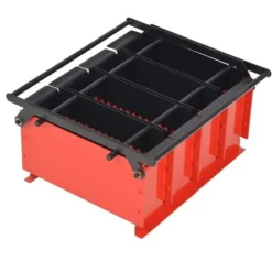 vidaXL Återvinningspapper Press Stål 38x31x18 cm Svart och Röd 142922